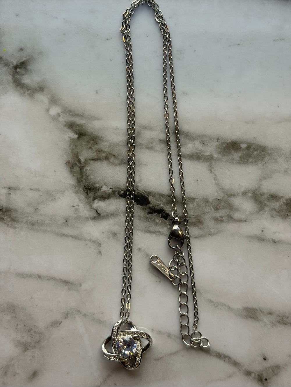 Stainless Steel Love Knot Necklace